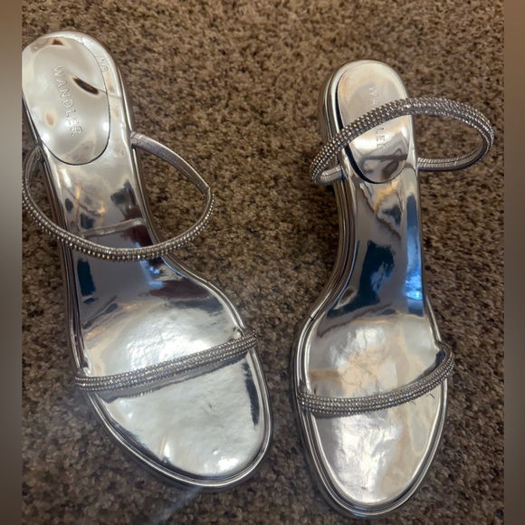 Wandler June Strass Silver Sandals Size EU 41 MSRP $750 - Picture 3 of 5